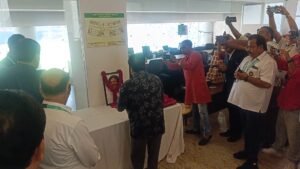 BCCI Vice President Mr. Raveev Shukla paying tribute to Late. Santosh Suri at Ekana Media Centre before match of LSG vs GT