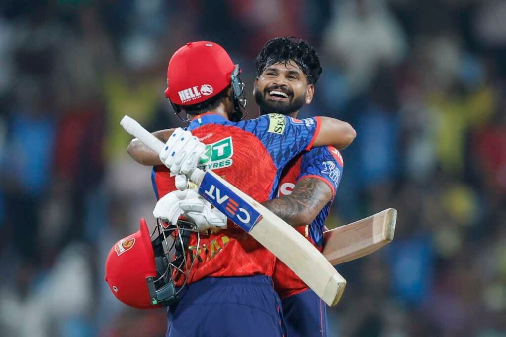 Shreyas Iyer celebrates his maiden IPL ton • May 23, 2026 • BCCI
