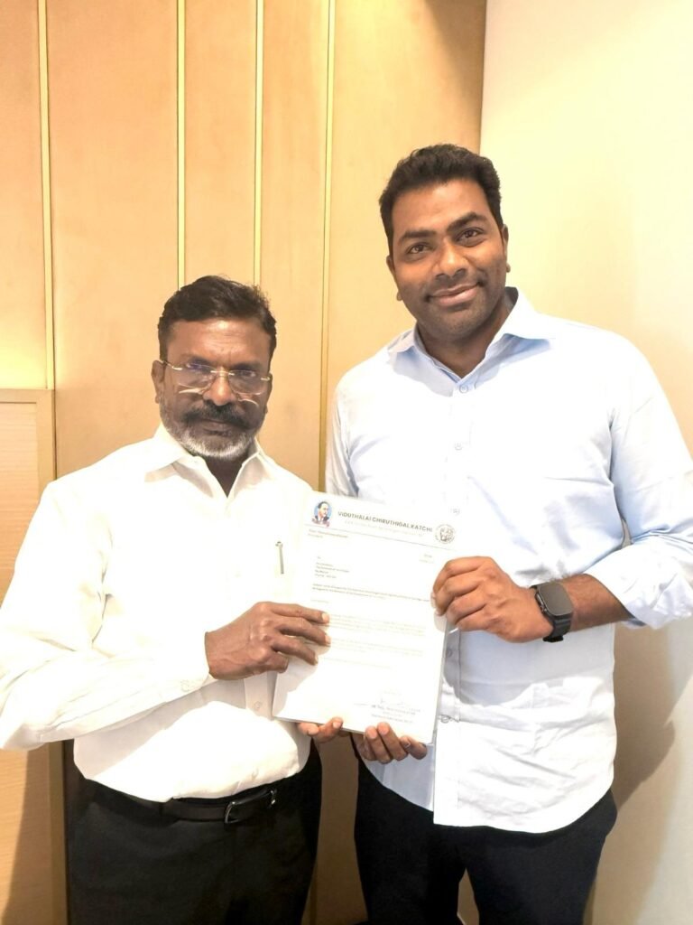 VCK’s Thol Thirumavalavan has confirmed his support to C. Joseph Vijay’s TVK and has issued the letter of support, says Aadhav Arjuna.